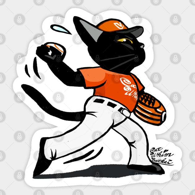 Baseball pitcher Sticker by BATKEI